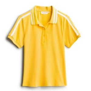 Katie Sturino Yellow with White Polo